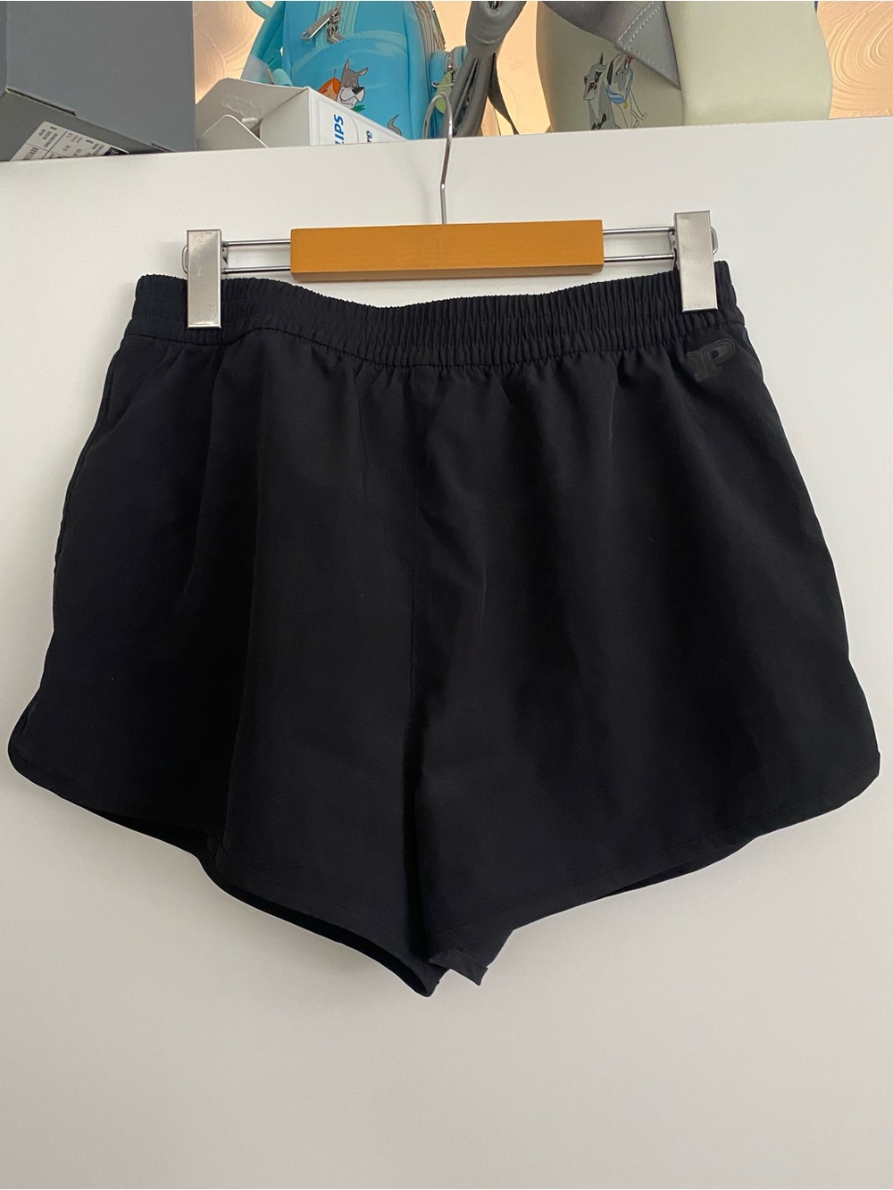 📌Women's Black Elastic Waist Casual Shorts